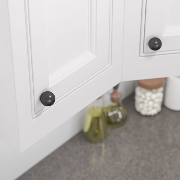 Richelieu Firenze Collection 1 9/16-inch (40 mm) Matte Black Traditional Round Closet Door Knob - BP878940900