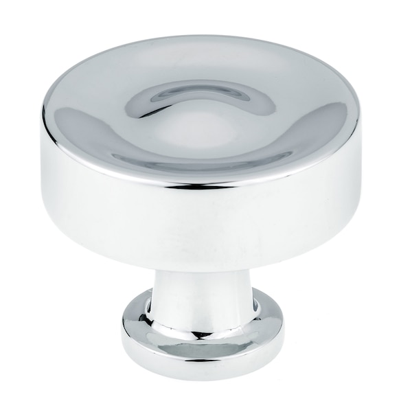 Richelieu 1 3/8 in (35 mm) Chrome Traditional Cabinet Knob - BP885535140