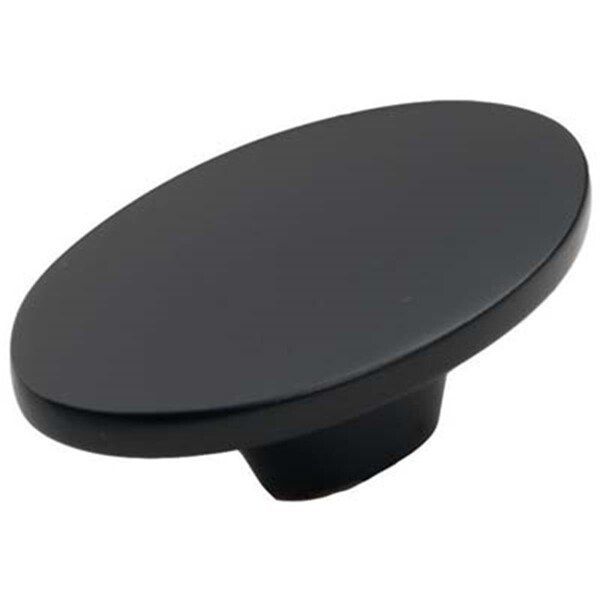 Hd Belwith 1.62 x 0.94 in. Oval Knob- Matte Black - BWP3446 MB