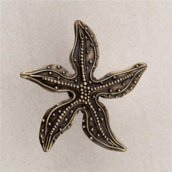 Acorn Mfg Acorn Manufacturing DPNAP Artisan Collection Beaded Starfish Knob; Antique Brass - DPNAP