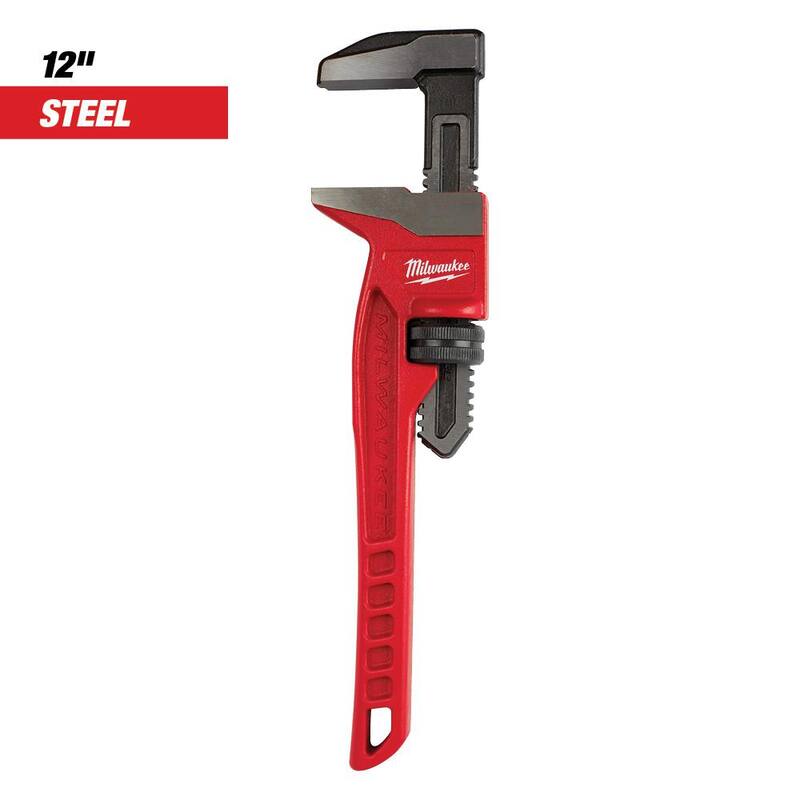 Milwaukee 12 in. Smooth Jaw Pipe Wrench - 48-22-7186
