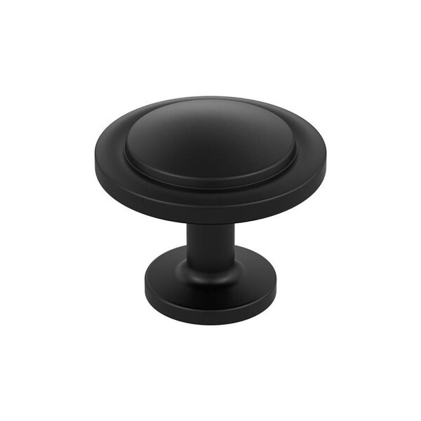 Amerock Loop Series Cabinet Knob, 1 in Projection, Zinc, Matte Black - BP37025MB