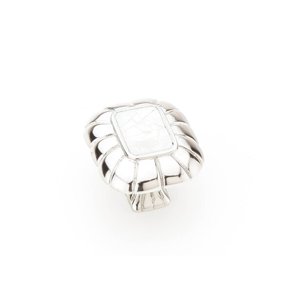 Schaub 1-1/2in Symphony Cabinet Knob Mother of Pearl Polished Nickel Finish - 851-MOP-PN