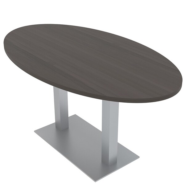 Skutchi Designs 33.5 in W, 69.5 in L, 29 in H, Engineered Wood Top, Brown - HAR-OVL-34X70-DOU-XD1025