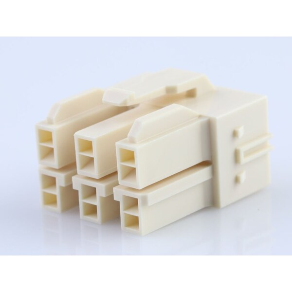 Molex Cp-6.5 Receptacle Housing, Glow-Wire Capable, 6.50Mm Pitch, Dual Row, 6 Circuits, Natural - 1512072611
