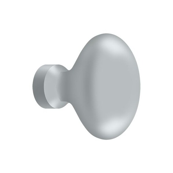 Deltana Knob, Oval/Egg Shape Satin Chrome - KE125U26D