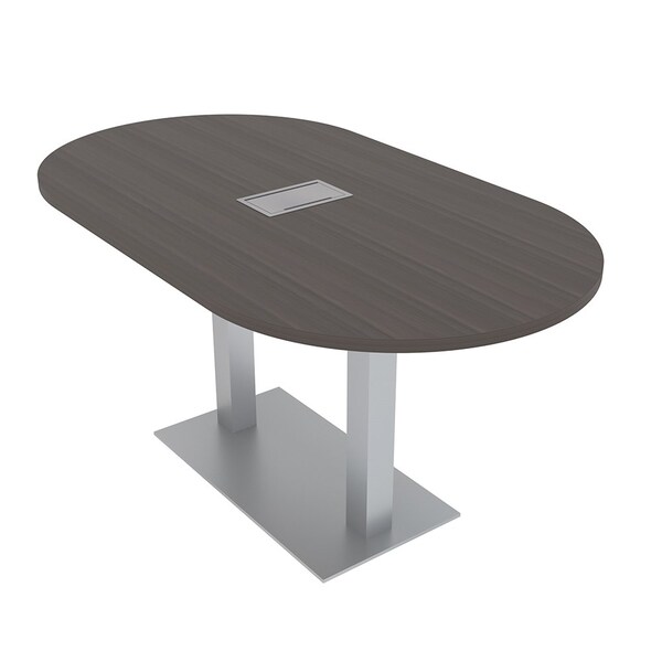 Skutchi Designs 33.5 in W, 69.5 in L, 29 in H, Engineered Wood Top, Brown - HAR-RAC-34X70-DOU-ELEC-XD1025