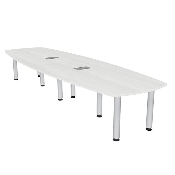 Skutchi Designs 45 in W, 120 in L, 29 in H, Engineered Wood Top, White - H-ABOT-46119PT-WC-EL