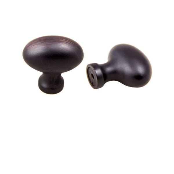 Crown 1-5/8" Football Cabinet Knob Oil Rubbed Bronze Finish - CHK8399110B