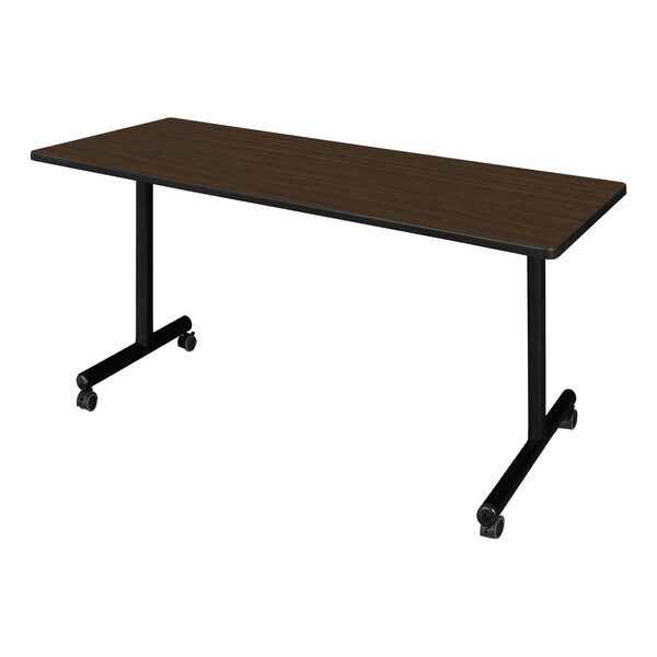 Regency Kobe Mobile T-Base Training Seminar Table, 60 in W, 24 in L, Neo Walnut - MKTRCC6024NW