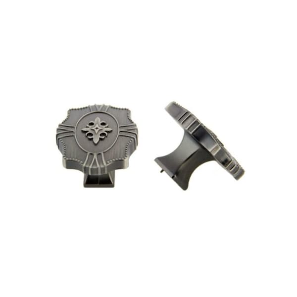 Crown Fleur di Lis Cabinet Knob Satin Pewter Finish - CHK82928APH