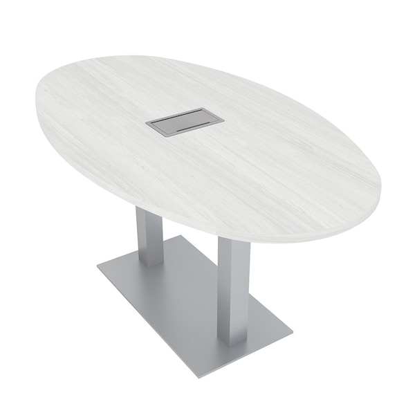 Skutchi Designs 33.5 in W, 59.5 in L, 29 in H, Engineered Wood Top, White - HAR-BOVL-34X60-DOU-ELEC-WHCYPRESS