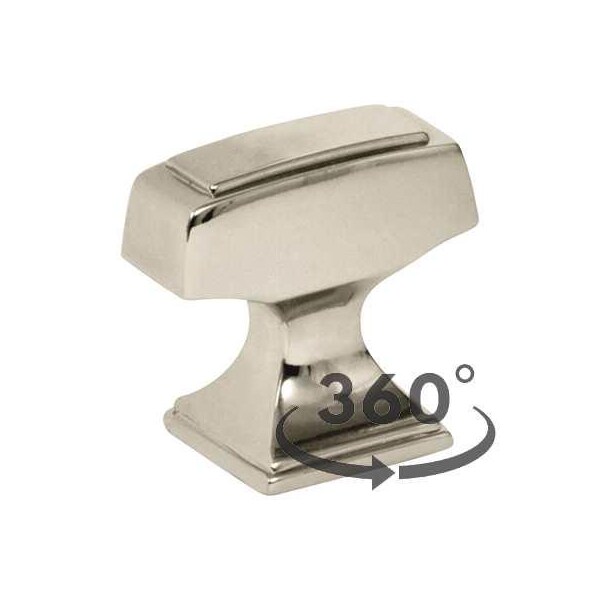 Amerock BP53029PN 1-1/4" (32 mm) Mulholland T-Knob Bright Nickel Finish - BP53029PN