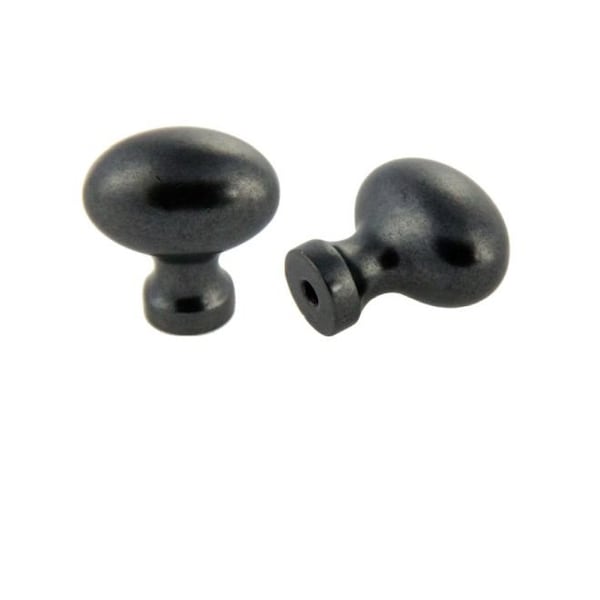 Crown 1-1/4" Football Cabinet Knob Weathered Black Finish - CHK83990DACM
