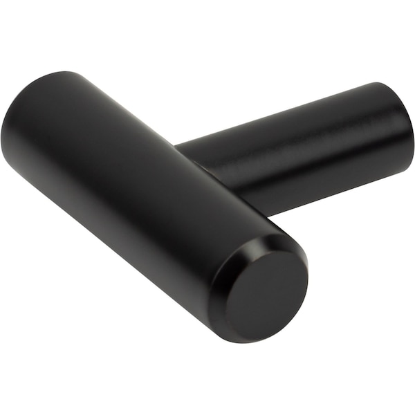 Designperfect 1-9/16 Overall Length Cabinet T-Knob, Matte/Flat Black, 10PK - DPA10T14KBLK