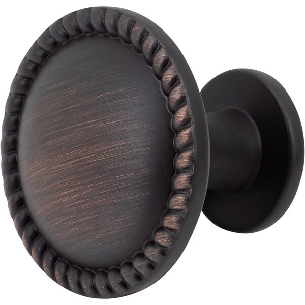 Designperfect 1-1/4 Diameter Round Cabinet Knob, Brushed Oil Rubbed Bronze, 25PK - DPA25R11KORB