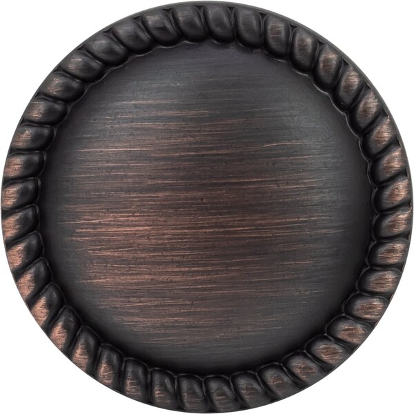 Designperfect 1-1/4 Diameter Round Cabinet Knob, Brushed Oil Rubbed Bronze, 25PK - DPA25R11KORB