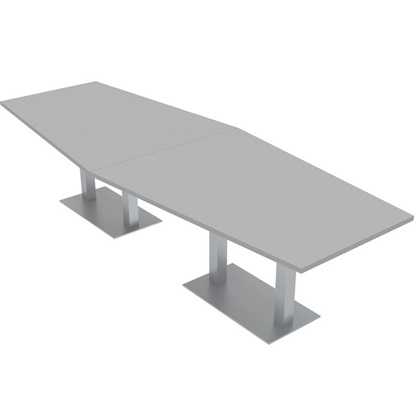 Skutchi Designs 45 in W, 144 in L, 29 in H, Engineered Wood Top, Grey - HAR-HEX.IR-46X143-DOU-XD01
