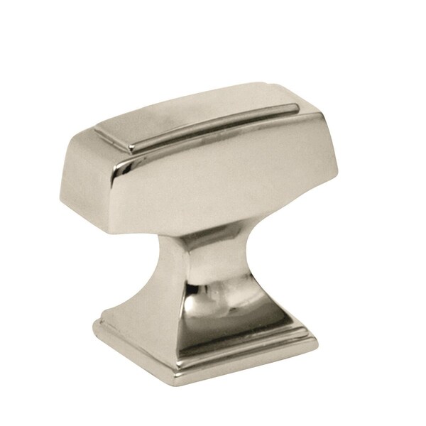 Amerock Mulholland 1-1/4 inch 32mm Length Polished Nickel Cabinet Knob - 2000729