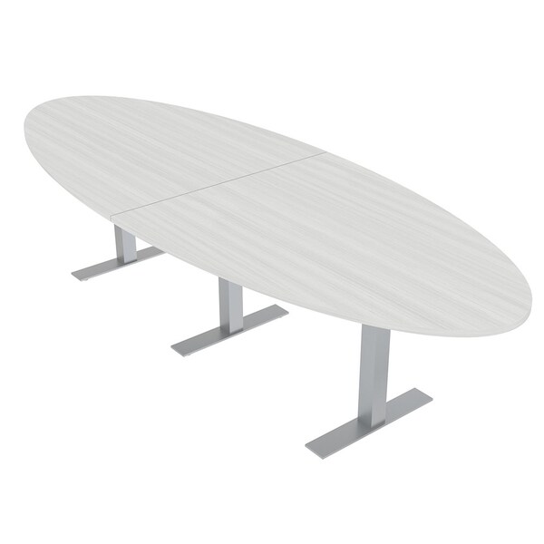 Skutchi Designs 45 in W, 144 in L, 29 in H, Engineered Wood Top, White - HAR-OVL-46X143-T-WHCYPRESS