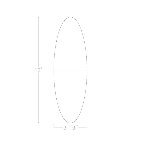 Skutchi Designs 45 in W, 144 in L, 29 in H, Engineered Wood Top, White - HAR-OVL-46X143-T-WHCYPRESS