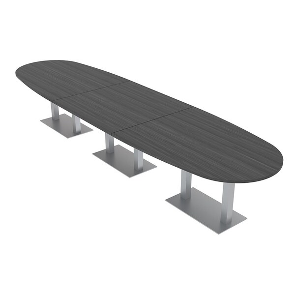 Skutchi Designs 45 in W, 165.75 in L, 29 in H, Engineered Wood Top, Grey - HAR-BOVL-46X168-DOU-ASIANNIGHT