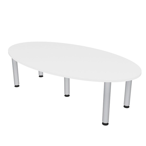 Skutchi Designs 45.25 in W, 84 in L, 29 in H, Engineered Wood Top, White - HAR-OVL-46X84-PT-09