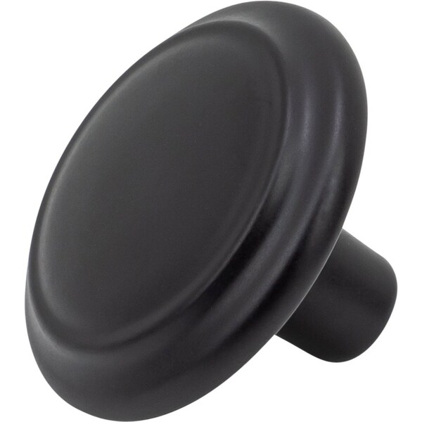 Designperfect 1-1/4 Diameter Round Cabinet Knob, Matte/Flat Black, 10PK - DPA10R92KBLK