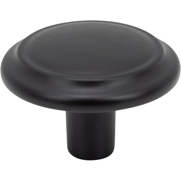 Designperfect 1-1/4 Diameter Round Cabinet Knob, Matte/Flat Black, 10PK - DPA10R92KBLK