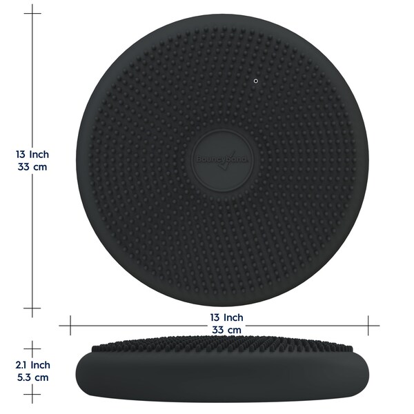 Bouncybands Big Wiggle Seat Sensory Cushion, Dark Gray - WS33GY