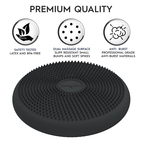 Bouncybands Big Wiggle Seat Sensory Cushion, Dark Gray - WS33GY
