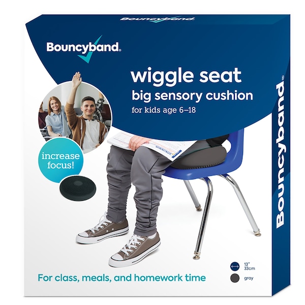 Bouncybands Big Wiggle Seat Sensory Cushion, Dark Gray - WS33GY