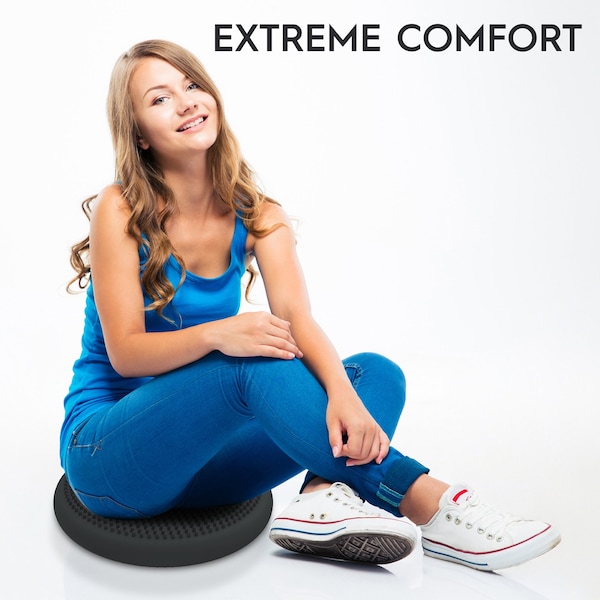 Bouncybands Big Wiggle Seat Sensory Cushion, Dark Gray - WS33GY