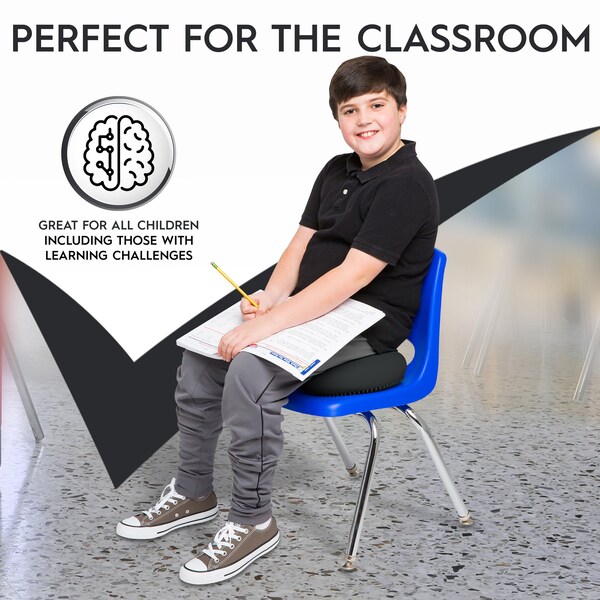 Bouncybands Big Wiggle Seat Sensory Cushion, Dark Gray - WS33GY