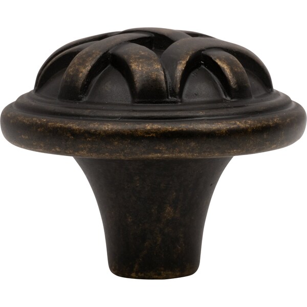 Designperfect 1-1/4 Diameter Round Cabinet Knob, Weathered Brass, 25PK - DPA25L68KWB