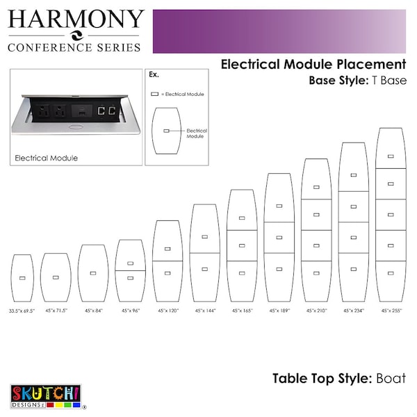 Skutchi Designs 45 in W, 96 in L, 29 in H, Engineered Wood Top, Grey - HAR-BOT-46X93-T-ELEC-ASIANNIGHT