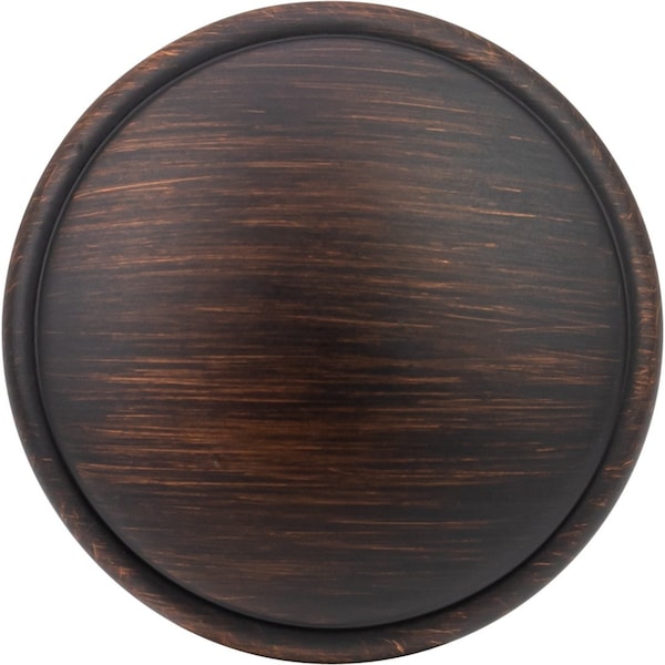 Designperfect 1-1/4 Diameter Round Cabinet Knob, Brushed Oil Rubbed Bronze - DPA-R18KORB