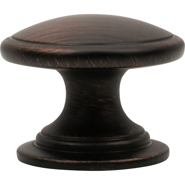 Designperfect 1-1/4 Diameter Round Cabinet Knob, Brushed Oil Rubbed Bronze - DPA-R18KORB