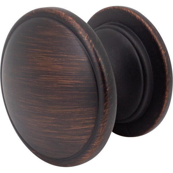 Designperfect 1-1/4 Diameter Round Cabinet Knob, Brushed Oil Rubbed Bronze - DPA-R18KORB