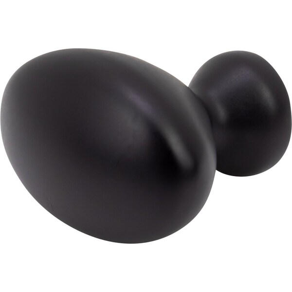 Designperfect 1-1/4 Overall Length Oval Cabinet Knob, Matte/Flat Black, 10PK - DPA10B7KBLK