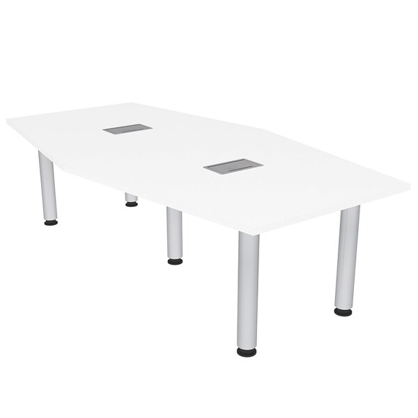 Skutchi Designs 45.25 in W, 84 in L, 29 in H, Engineered Wood Top, White - H-HEXIR-4684PT-09-EL