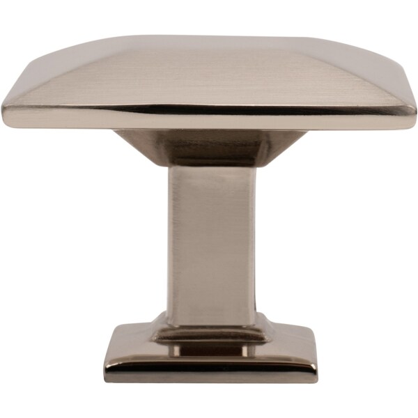 Designperfect 1-3/16 Overall Length Square Cabinet Knob, Brushed Satin Nickel, 25PK - DPA25S94KSNB