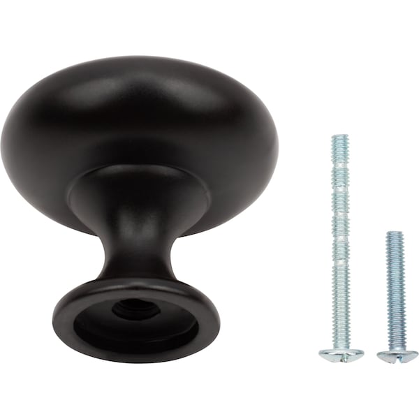 Designperfect 1-3/16 Diameter Round Cabinet Knob, Brushed Oil Rubbed Bronze, 25PK - DPA25R28KORB