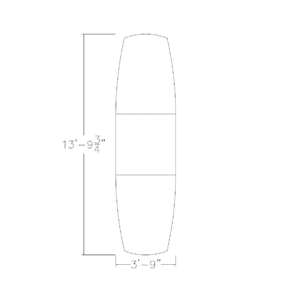 Skutchi Designs 45 in W, 166 in L, 29 in H, Engineered Wood Top, White - HAR-ABOT-46X168-T-WHCYPRESS