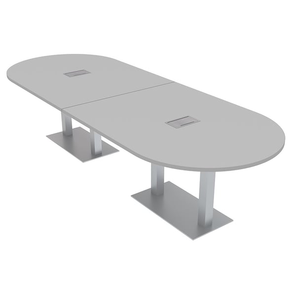 Skutchi Designs 45 in W, 144 in L, 29 in H, Engineered Wood Top, Grey - HAR-RAC-46X143-DOU-ELEC-XD01