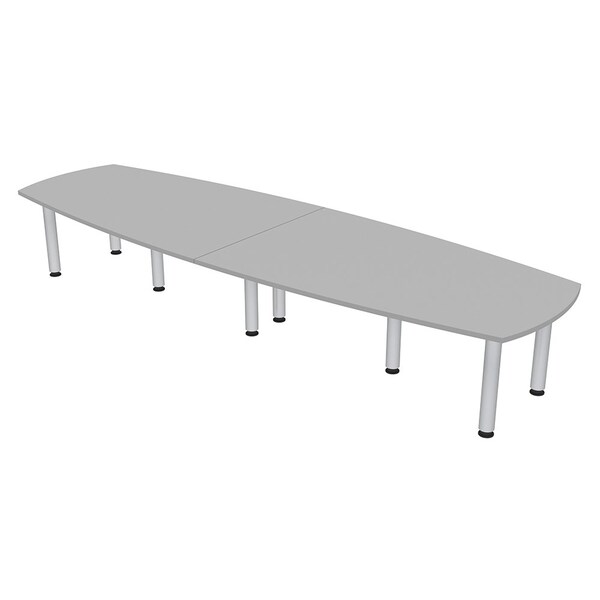 Skutchi Designs 45 in W, 120 in L, 29 in H, Engineered Wood Top, Grey - HAR-ABOT-46119-PT-01