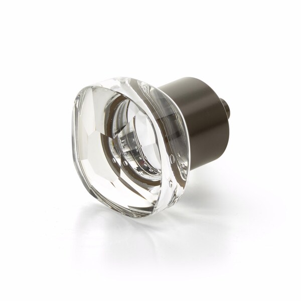 Schaub City Lights Soft Square Glass Knob Oil Rubbed Bronze Finish - 61-10B