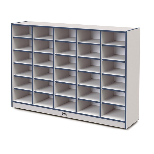 Jonti-Craft Rainbow Accents 30 Tub Mobile Storage, without Tubs, Navy - 4030JCWW112
