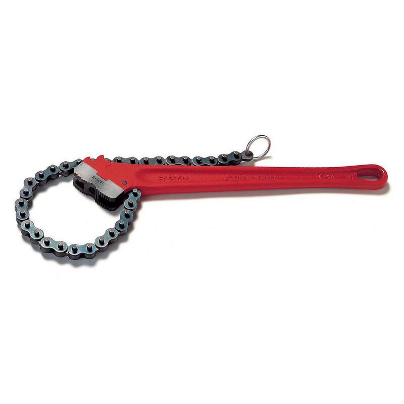 Llave de cadena con trinquete de servicio pesado RIDGID de 20-1/4 pulgadas con mango en forma de viga I, capacidad para tubos de 5 pulgadas - 31325