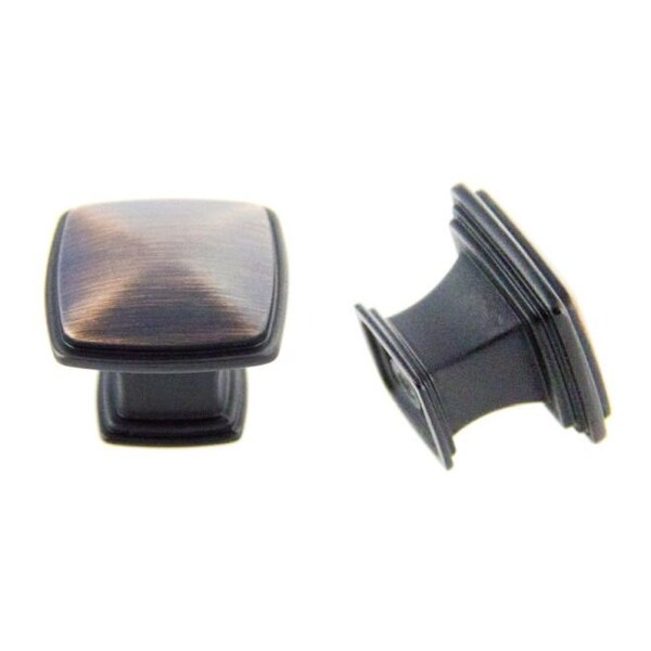Crown 1-1/4" Square Cabinet Knob Oil Rubbed Bronze Finish - CHK8109110B